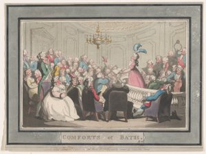 Comforts of Bath、プレート 2、1798 年 1 月 6 日、1798 年 1 月 6 日。 作： Thomas Rowlandson
