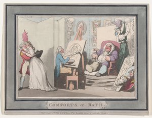 Comforts of Bath、プレート 6、1798 年 1 月 6 日、1798 年 1 月 6 日。 作： Thomas Rowlandson