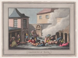 Comforts of Bath、プレート 7、1798 年 1 月 6 日、1798 年 1 月 6 日。 作： Thomas Rowlandson