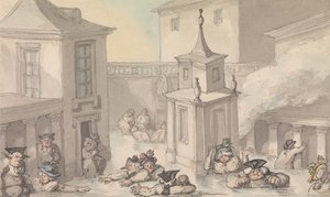 バスの魅力：バス 作： Thomas Rowlandson
