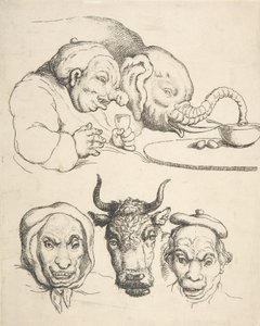 比較解剖学、1800-25。、1800-25。 作： Thomas Rowlandson