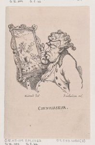 鑑定家、1808 年 4 月、1808 年 4 月。 作： Thomas Rowlandson