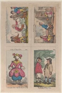 Costume of Hogs Norton」「How a Man May Shoot His Own Wig」「The Maid of Mim」など、1809. 作： Thomas Rowlandson