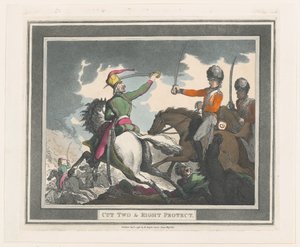 Cut Two & Right Protect、1798 年 9 月 1 日、1798 年 9 月 1 日。 作： Thomas Rowlandson