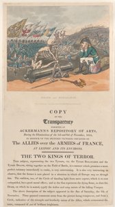 死とボナパルト、恐怖の 2 人の王、1814 年 1 月 1 日、1814 年 1 月 1 日。 作： Thomas Rowlandson