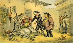 パンチの死」。 作： Thomas Rowlandson