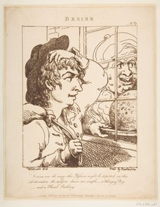 1800年1月20日、欲望のルブラントラヴェスト、または情熱の似顔絵。 作： Thomas Rowlandson