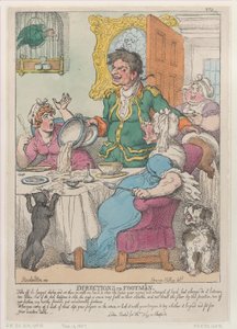Footmenへの道順、1807年11月10日、1807年11月10日。 作： Thomas Rowlandson