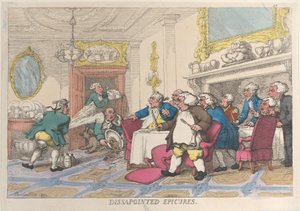 失望したエピキュア、1809年、1809年。 作： Thomas Rowlandson