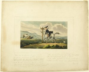 The Tour of Doctor Syntax より、道に迷うドクター シンタックス 作： Thomas Rowlandson