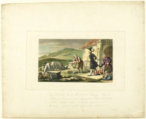 ドクター シンタックス トゥーム ストーンズで瞑想するドクター シンタックス、「ドクター シンタックスのツアー」より 作： Thomas Rowlandson