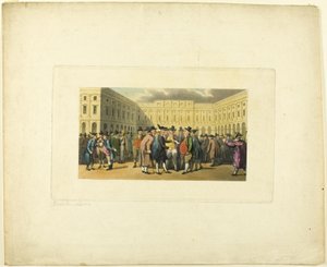 The Tour of Doctor Syntax より、リバプールでの Doctor Syntax 作： Thomas Rowlandson