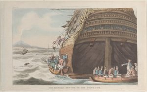 ナポリとカンパーニャ フェリーチェから船の側に上がるドン ミケーレ: 1815 年 6 月 1 日。