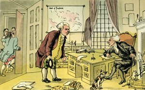 シンタックス博士と本屋さん」。 作： Thomas Rowlandson
