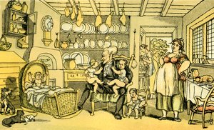 ドクター・シンタックスが看護師になった」と 作： Thomas Rowlandson