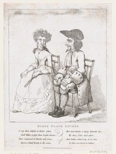 デュークス・プレイス・ラバーズ、1797年2月21日、1797年2月21日。 作： Thomas Rowlandson