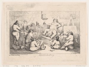 オランダ アカデミー、1792 年 3 月、1792 年 3 月。 作： Thomas Rowlandson