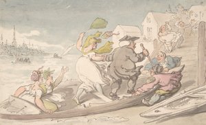 1810年頃のEasterly Winds。 作： Thomas Rowlandson.