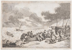 ブライトヘルムストーンからディエップ[e]へ出航 作： Thomas Rowlandson