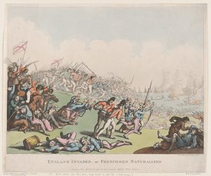 イングランドが侵略された、あるいはフランス人が帰化した、1798年3月16日、1798年3月16日。 作： Thomas Rowlandson