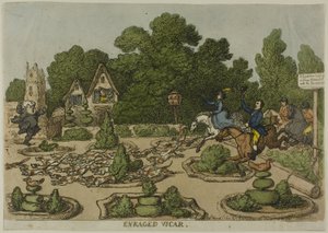 激昂した牧師、『Miseries of Human Life』より 作： Thomas Rowlandson