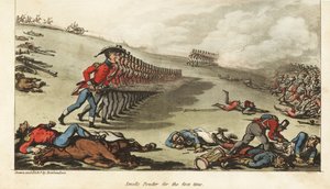 ジョニー・ニューカム少尉の初陣、サラマンカの戦いでのフランス軍への突撃シーン 作： Thomas Rowlandson