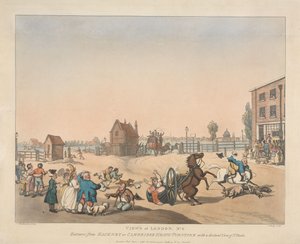 ハックニーまたはケンブリッジ・ヒース・ターンパイク（第6号）からの入口 作： Thomas Rowlandson