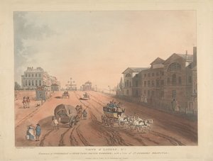 ピカデリー、あるいはハイド・パーク・コーナー・ターンパイクの入り口（第1号） 作： Thomas Rowlandson