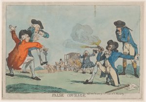 偽りの勇気、1788 年 11 月 22 日、1788 年 11 月 22 日。 作： Thomas Rowlandson