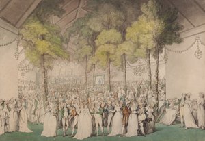 ジョージ3世に敬意を表して、RanelaghのBoodles Clubでの祝祭 作： Thomas Rowlandson