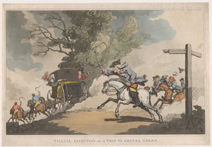親切な愛情、またはグレトナグリーンへの旅行、1785年12月15日、1785年12月15日。 作： Thomas Rowlandson
