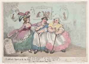 チャンピオンの利益のために、1784 年 5 月 20 日。、1784 年 5 月 20 日。 作： Thomas Rowlandson