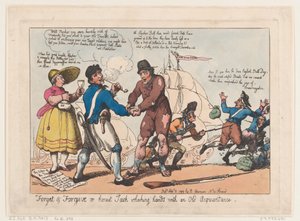 Forget & Forgive, or Honest Jack Shaking Hands with and Old Aquaintance, Se..., September 3, 1799 作： Thomas Rowlandson