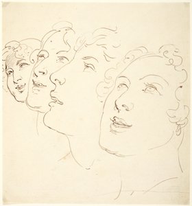 4つの頭 作： Thomas Rowlandson