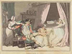 フォー・オクロック・イン・タウン 作： Thomas Rowlandson