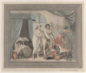 田舎の四時、1790 年 10 月 20 日、1790 年 10 月 20 日。 作： Thomas Rowlandson