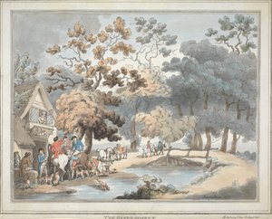 フォックス・ハンティング［6点セット］：   4. 軽食 作： Thomas Rowlandson