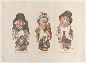 Funeralorum, Virginia, Hazardorum, August 15, 1800, August 15, 1800のようになっています。 作： Thomas Rowlandson