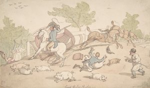 1780～1827年、アイビー・ブリッジに行く。 作： Thomas Rowlandson