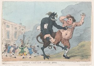 Great Cry and Little Wool、1783 年 12 月 22 日、1783 年 12 月 22 日。 作： Thomas Rowlandson