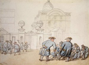 グリニッジ・ホスピタル（鉛筆・水彩・紙） 作： Thomas Rowlandson