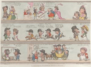 客室とホールのグロテスクな境界線、1800 年 12 月 1 日、1800 年 12 月 1 日。 作： Thomas Rowlandson