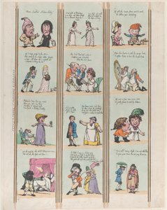客室とホールのグロテスクな境界線、プレート 16、1799 年 8 月 1 日、1799 年 8 月 1 日。 作： Thomas Rowlandson