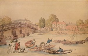 ハンプトンブリッジ、1800 作： Thomas Rowlandson