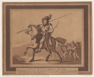 1798 年 7 月 1 日、アイルランド反乱軍の首領、ヘンリー・マンロー、1798 年 7 月 1 日。 作： Thomas Rowlandson