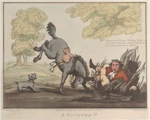 馬の功績、スケッチ 12: ボールター!!、1799 年 8 月 1 日、1799 年 8 月 1 日。 作： Thomas Rowlandson