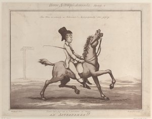 馬の成果、スケッチ 1: 天文学者!!、1799 年 8 月 1 日、1799 年 8 月 1 日。 作： Thomas Rowlandson