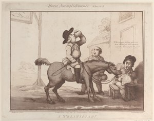 馬の功績、スケッチ 5: 政治家!!、1799 年 8 月 1 日、1799 年 8 月 1 日。 作： Thomas Rowlandson
