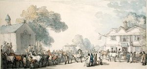 ホースフェア、サウサンプトン（ペン＆インク、水彩、紙） 作： Thomas Rowlandson