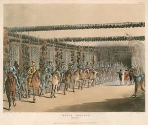 ロンドン塔の馬の武器庫 作： Thomas Rowlandson